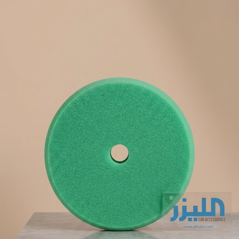 بفر إسفنج تلميع سيارات أخضر خشن للقطع وإزالة العيوب